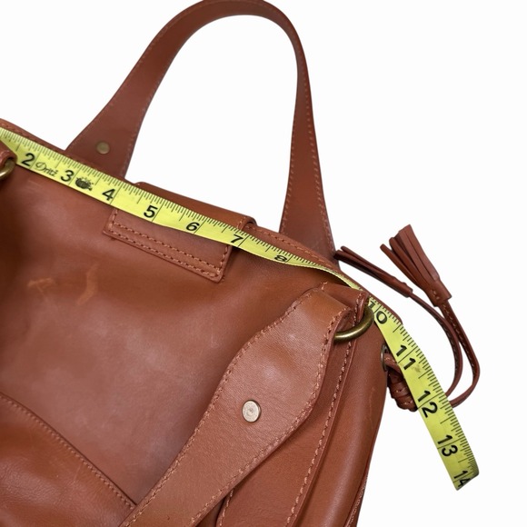 Wilson Leather Brown Small Shoulder Bag Genuine Leather Brass Hardware Y2K - Picture 9 of 11